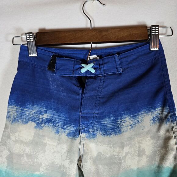 Wonder Nation Boys Blue Drawstring Bathing Suit Swim Trunks Shorts EUC Siz6/7 - Picture 5 of 12
